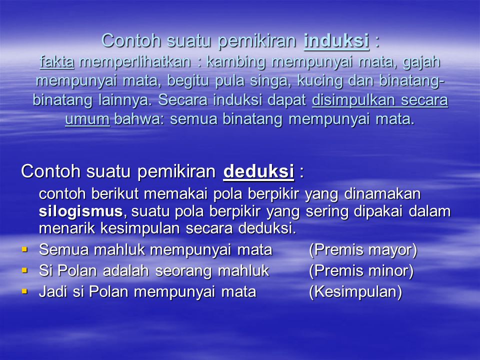 Detail Contoh Deduksi Dan Induksi Nomer 5