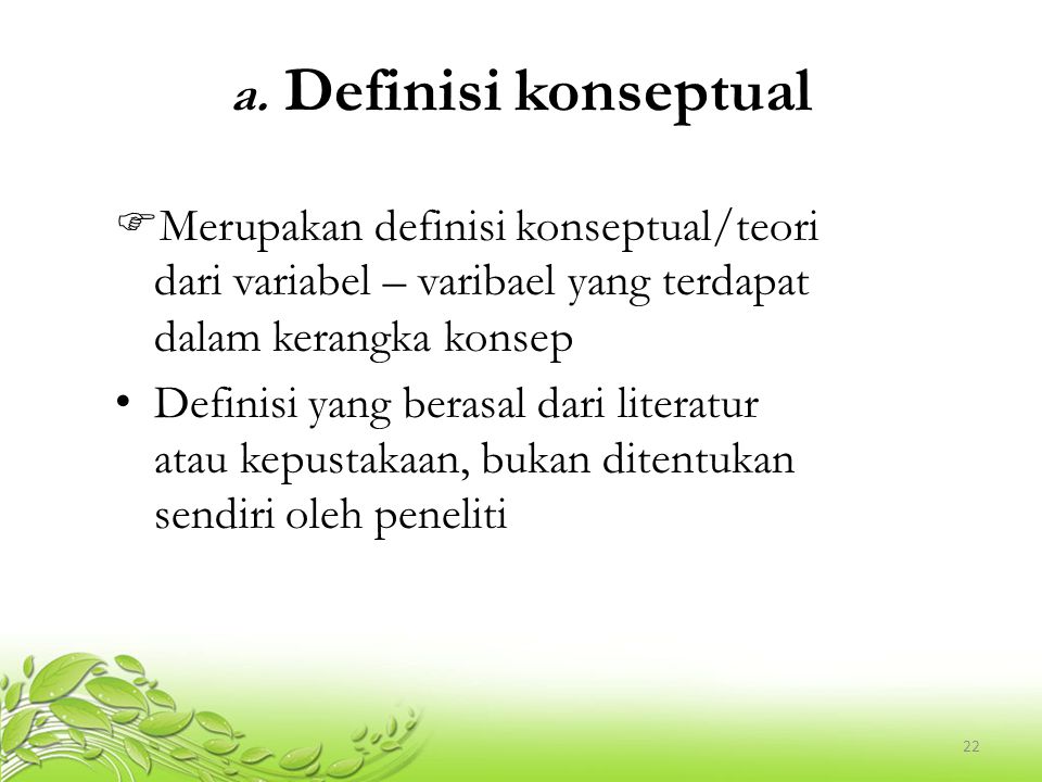 Detail Contoh Definisi Konseptual Nomer 15