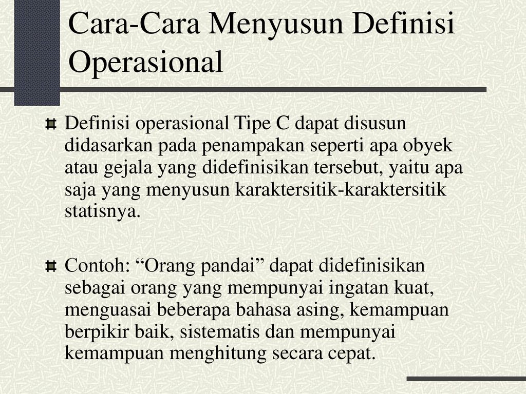 Detail Contoh Definisi Operasional Dalam Proposal Nomer 11