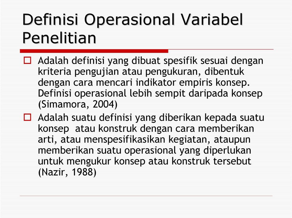 Detail Contoh Definisi Operasional Variabel Dalam Skripsi Nomer 24