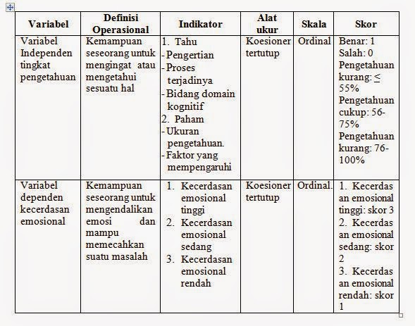 Detail Contoh Definisi Operasional Variabel Dalam Skripsi Nomer 29