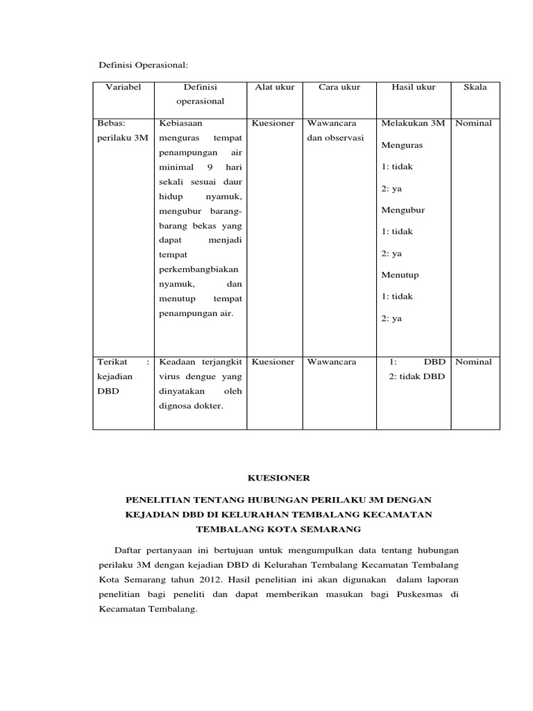 Detail Contoh Definisi Operasional Variabel Dalam Skripsi Nomer 42