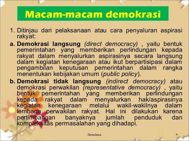 Detail Contoh Demokrasi Langsung Dan Tidak Langsung Nomer 11