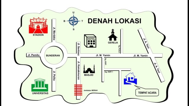 Detail Contoh Denah Dari Rumah Ke Sekolah Nomer 13