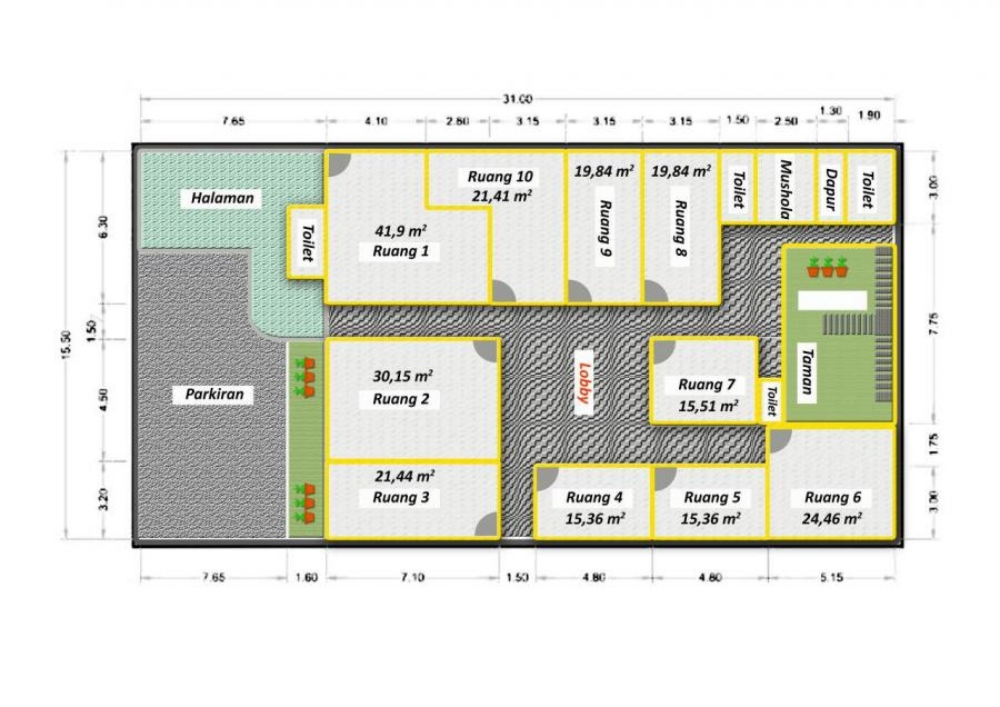 Detail Contoh Denah Kantor Nomer 2