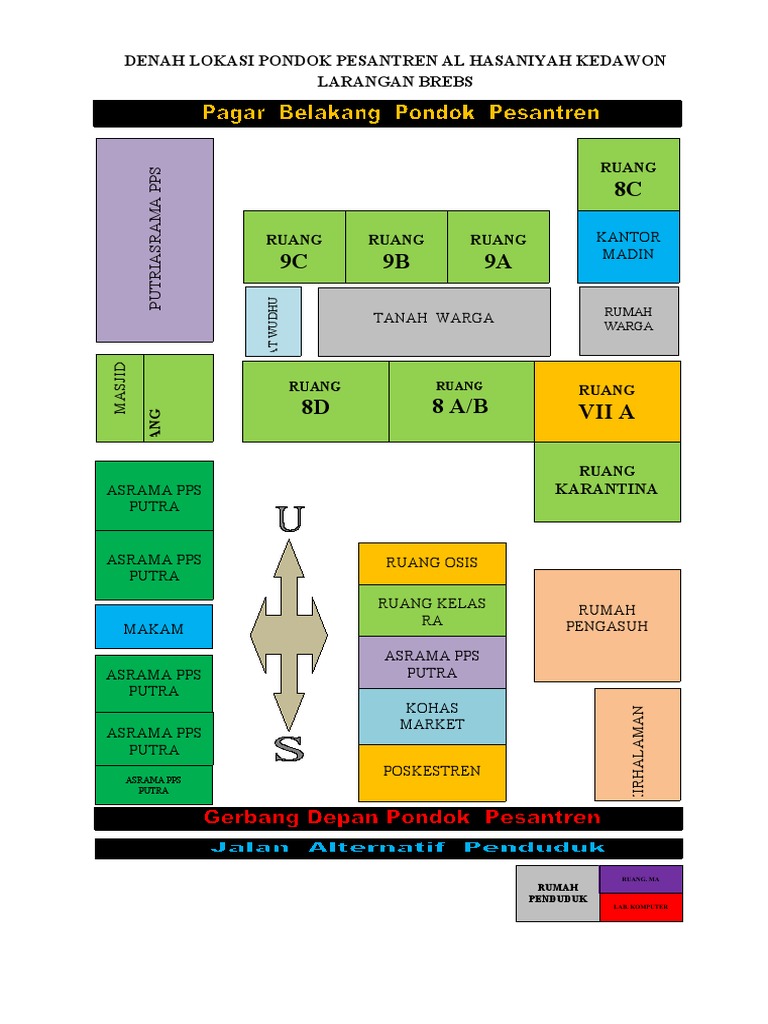 Detail Contoh Denah Pondok Pesantren Nomer 8