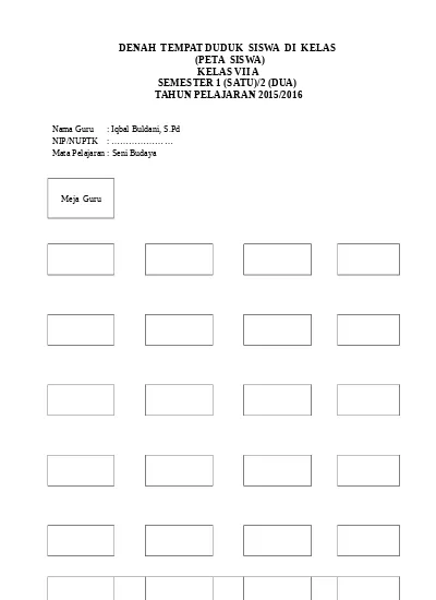 Detail Contoh Denah Tempat Duduk Nomer 7