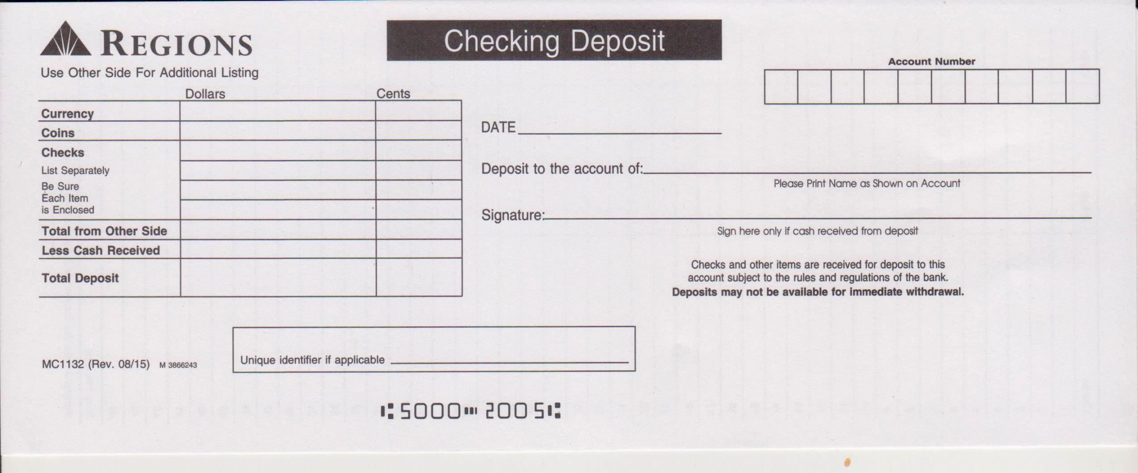 Detail Contoh Deposit Slip Nomer 6