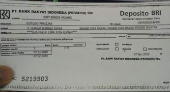 Detail Contoh Deposito Bank Bri Nomer 50