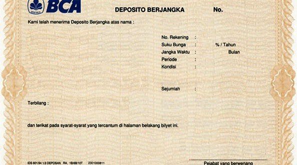 Detail Contoh Deposito Berjangka Nomer 4