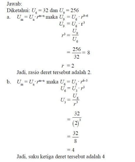 Detail Contoh Deret Geometri Nomer 10