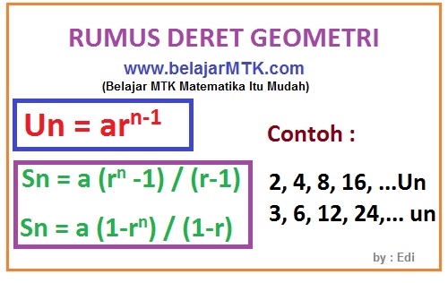 Detail Contoh Deret Geometri Nomer 6