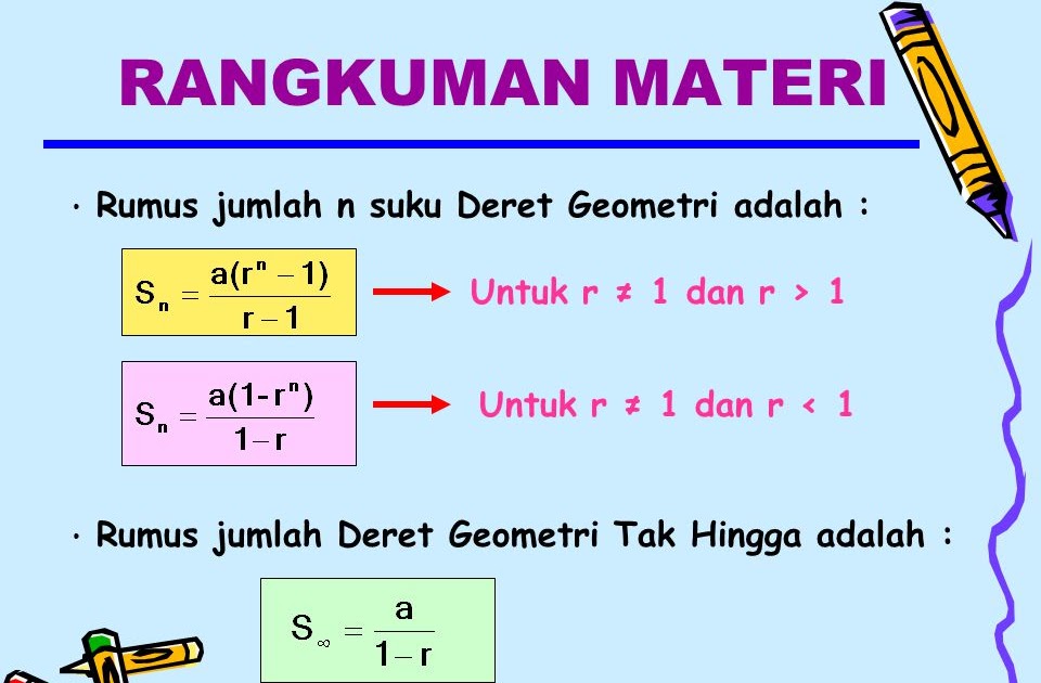 Detail Contoh Deret Geometri Tak Hingga Nomer 25