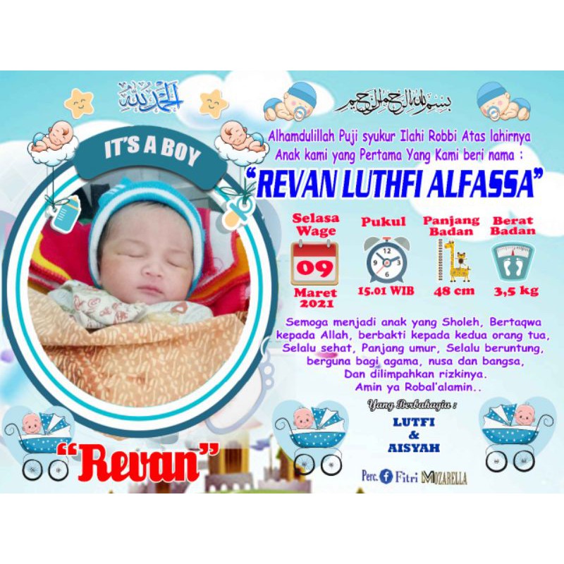 Detail Contoh Desain Banner Nama Bayi Nomer 13