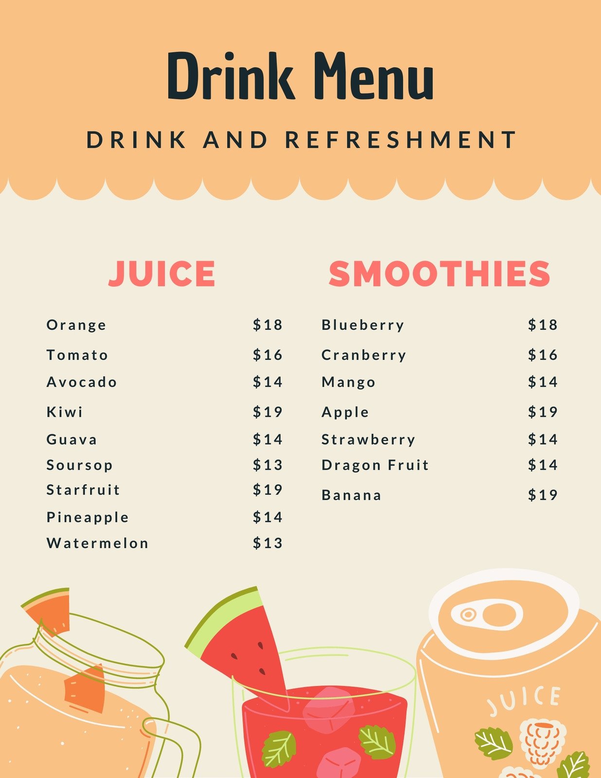 Detail Contoh Desain Daftar Menu Minuman Nomer 4