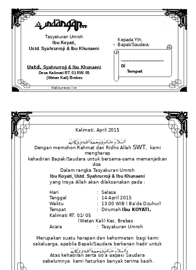 Detail Contoh Desain Grafis Undangan Nomer 47