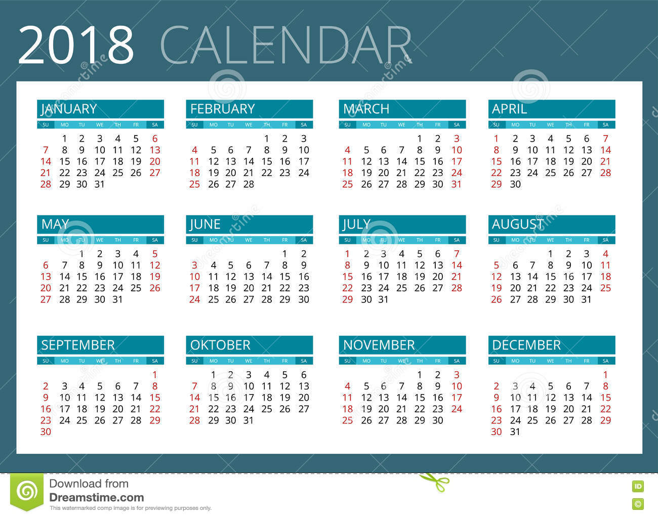 Detail Contoh Desain Kalender 2018 Nomer 40