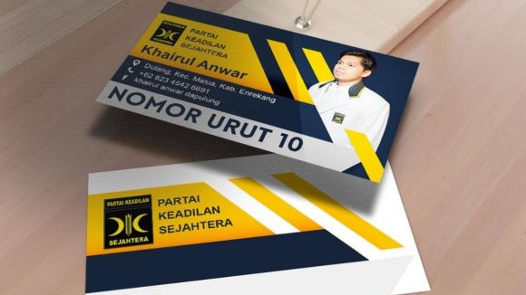 Detail Contoh Desain Kartu Nama Caleg Nomer 31