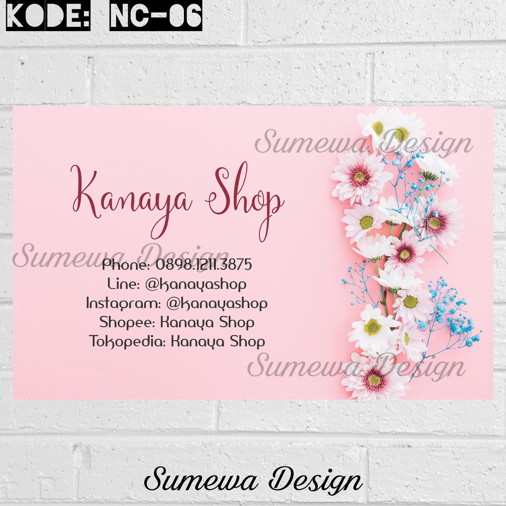 Detail Contoh Desain Kartu Nama Olshop Nomer 7