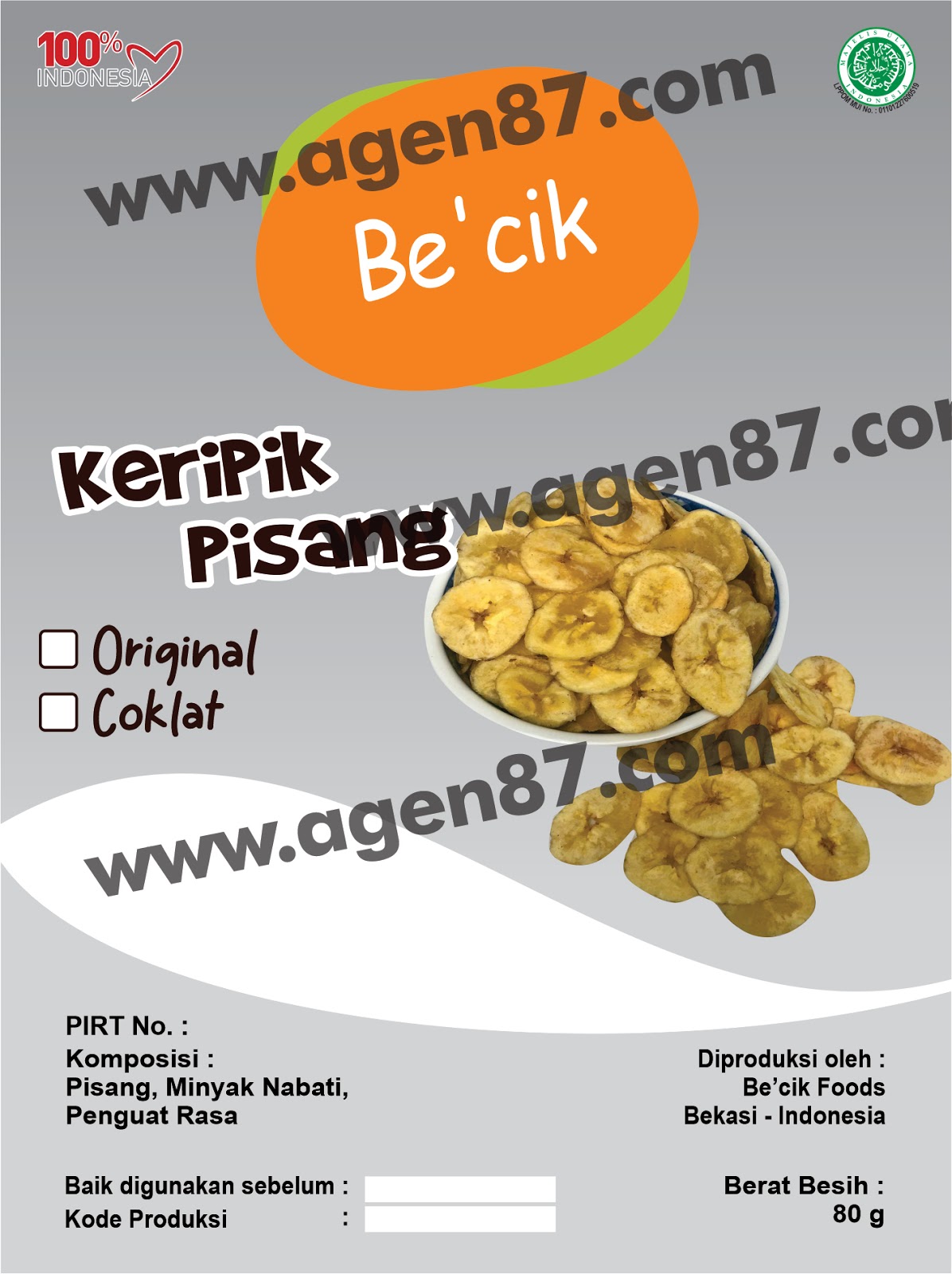 Detail Contoh Desain Label Keripik Pisang Nomer 12