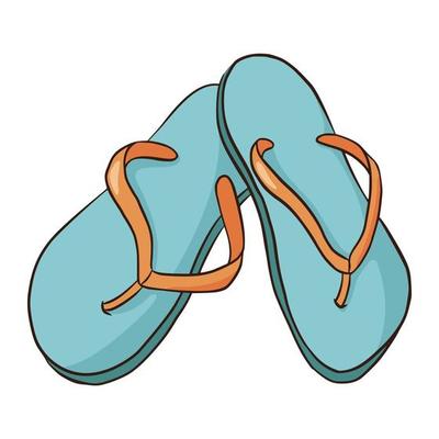 Detail Flip Flops Orange Nomer 10