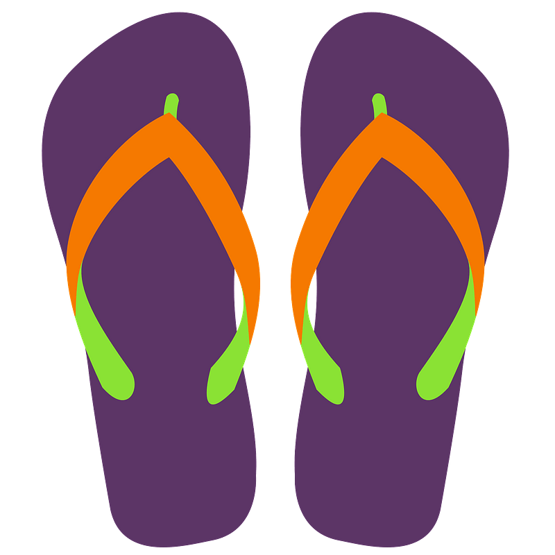 Detail Flip Flops Orange Nomer 12