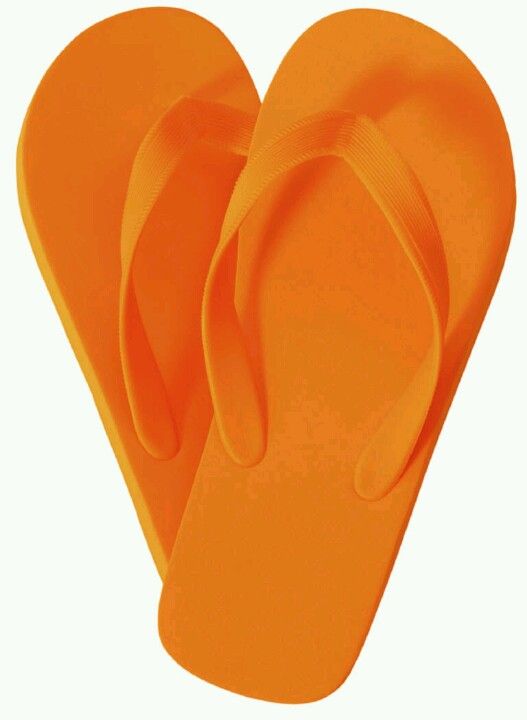 Detail Flip Flops Orange Nomer 14
