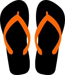 Detail Flip Flops Orange Nomer 15