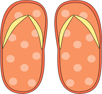 Detail Flip Flops Orange Nomer 16