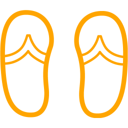 Detail Flip Flops Orange Nomer 17