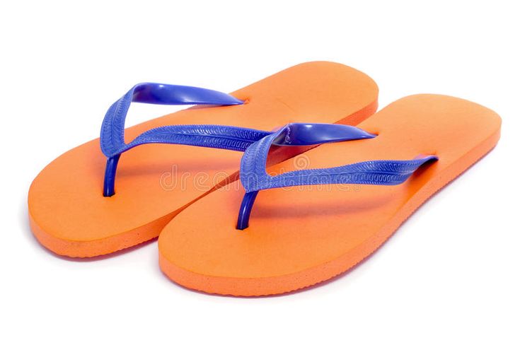 Detail Flip Flops Orange Nomer 2