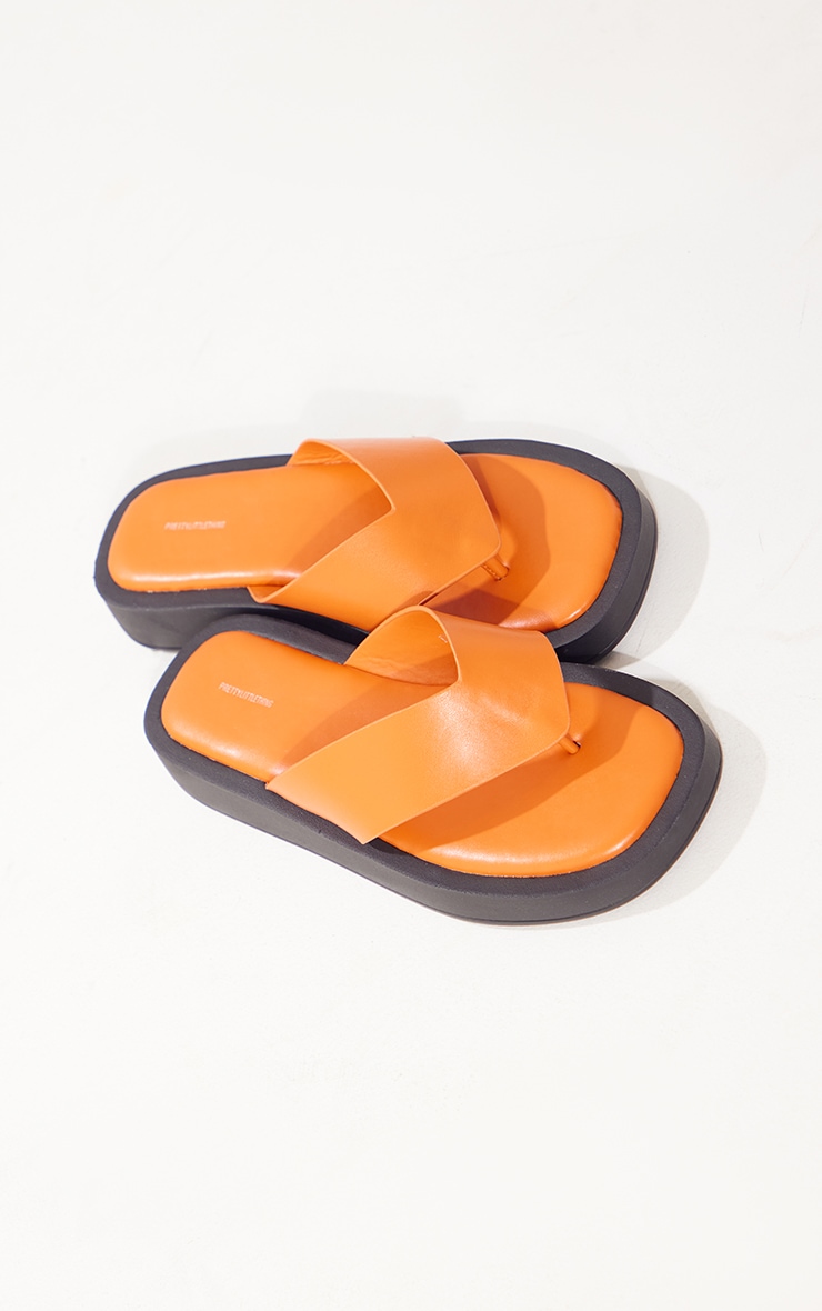 Detail Flip Flops Orange Nomer 6