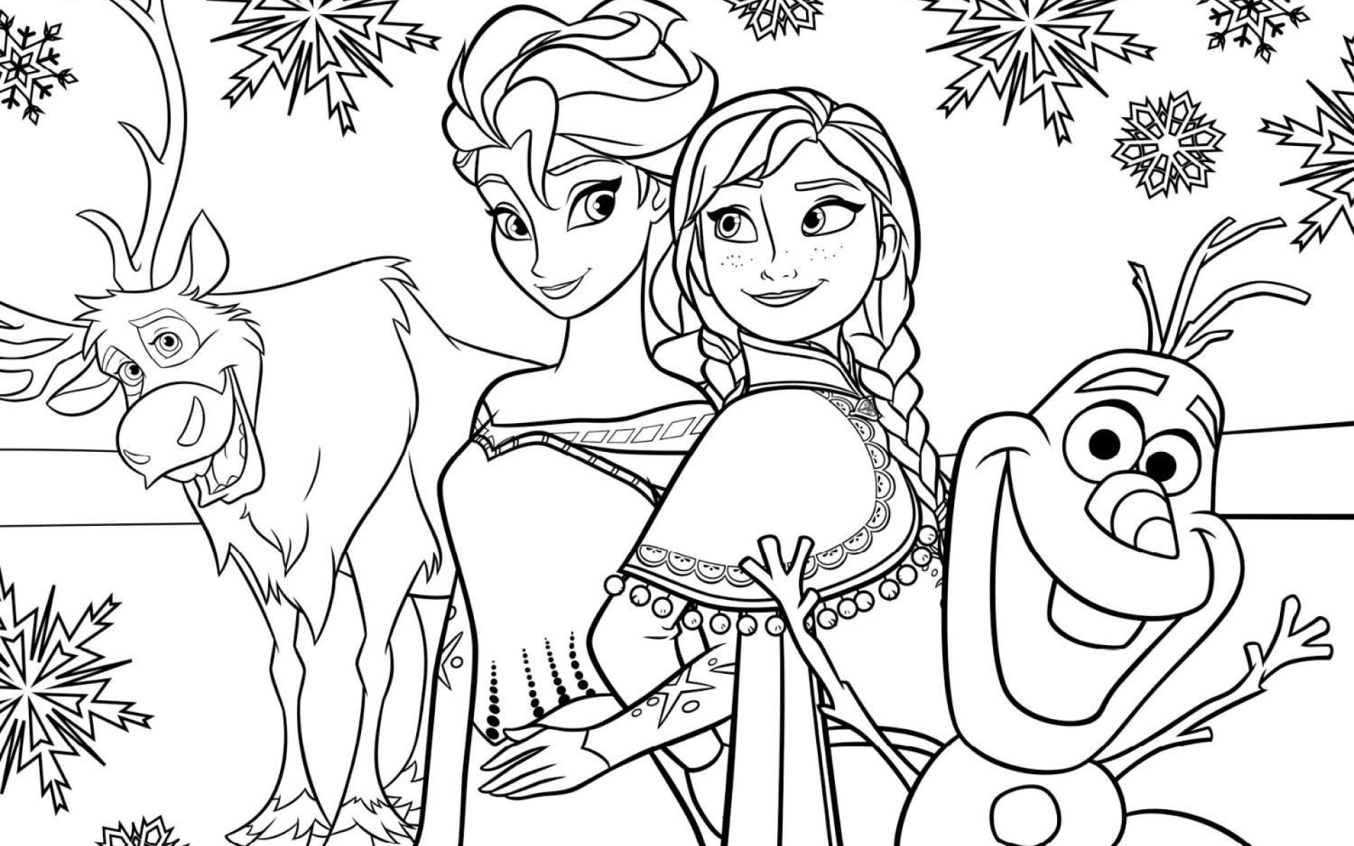 Detail Gambar Frozen Untuk Diwarnai Nomer 6