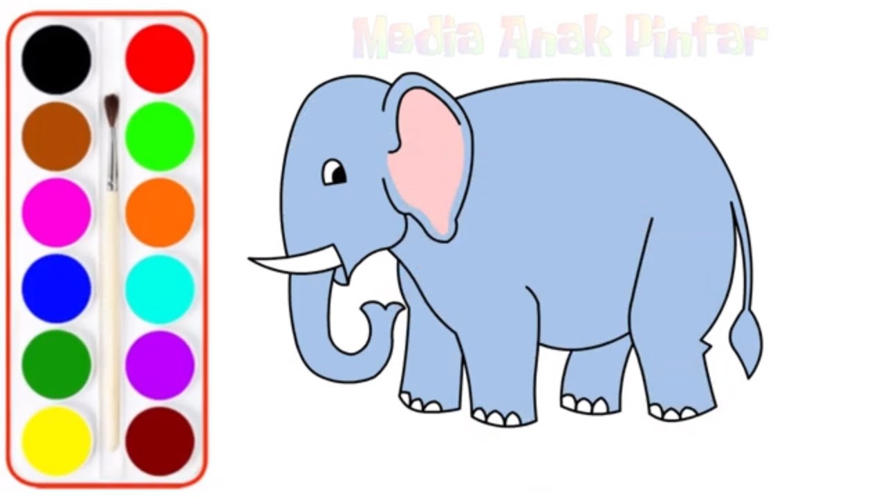 Detail Gambar Gajah Untuk Mewarnai Nomer 8