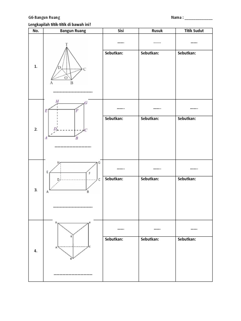 Detail Gambar Gambar Bangun Ruang Dan Namanya Nomer 48