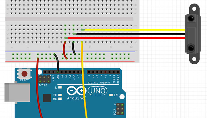 Arduino Infrarot Entfernungsmesser - KibrisPDR