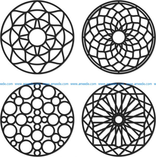 Detail Circle Pattern Vector Nomer 23