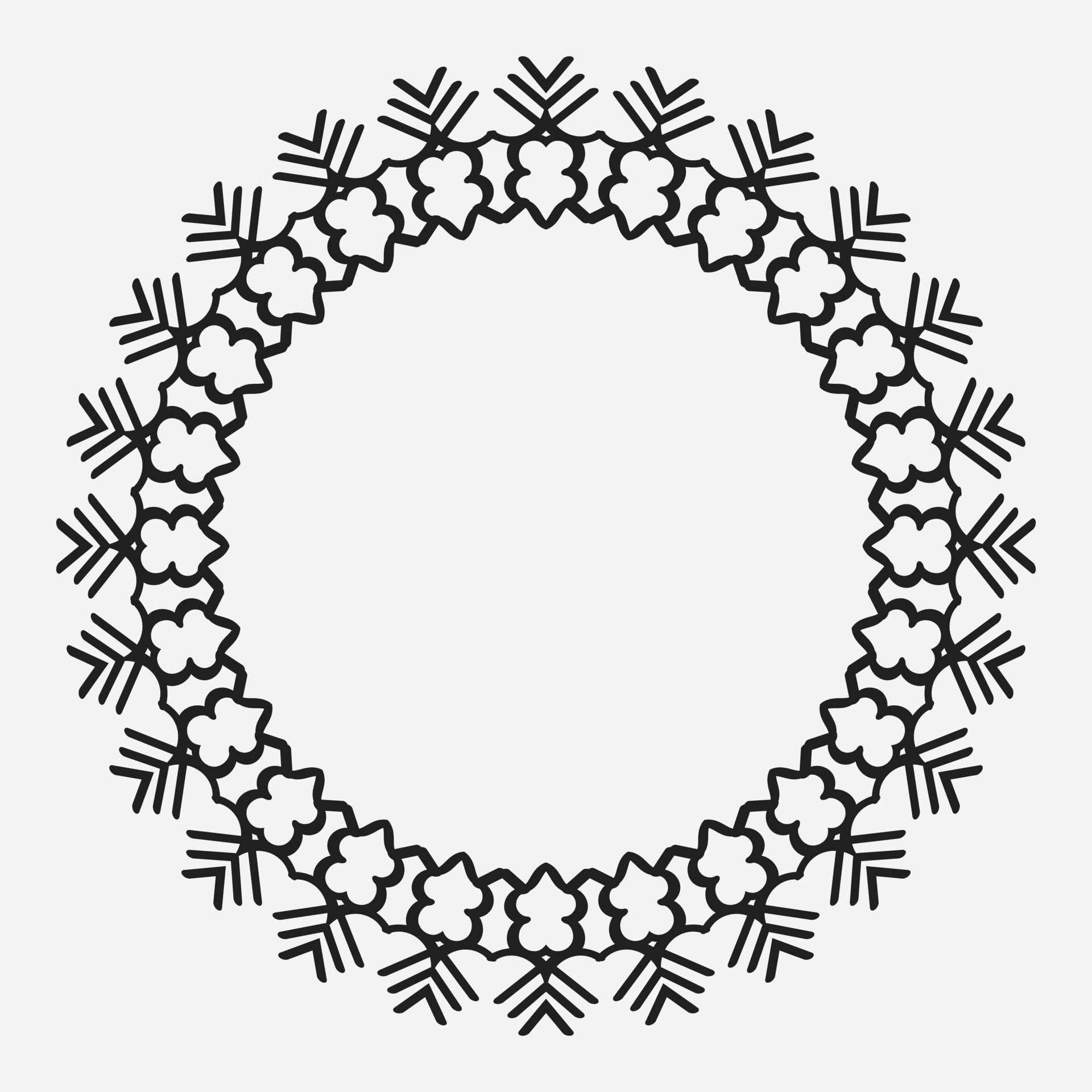 Detail Circle Pattern Vector Nomer 3