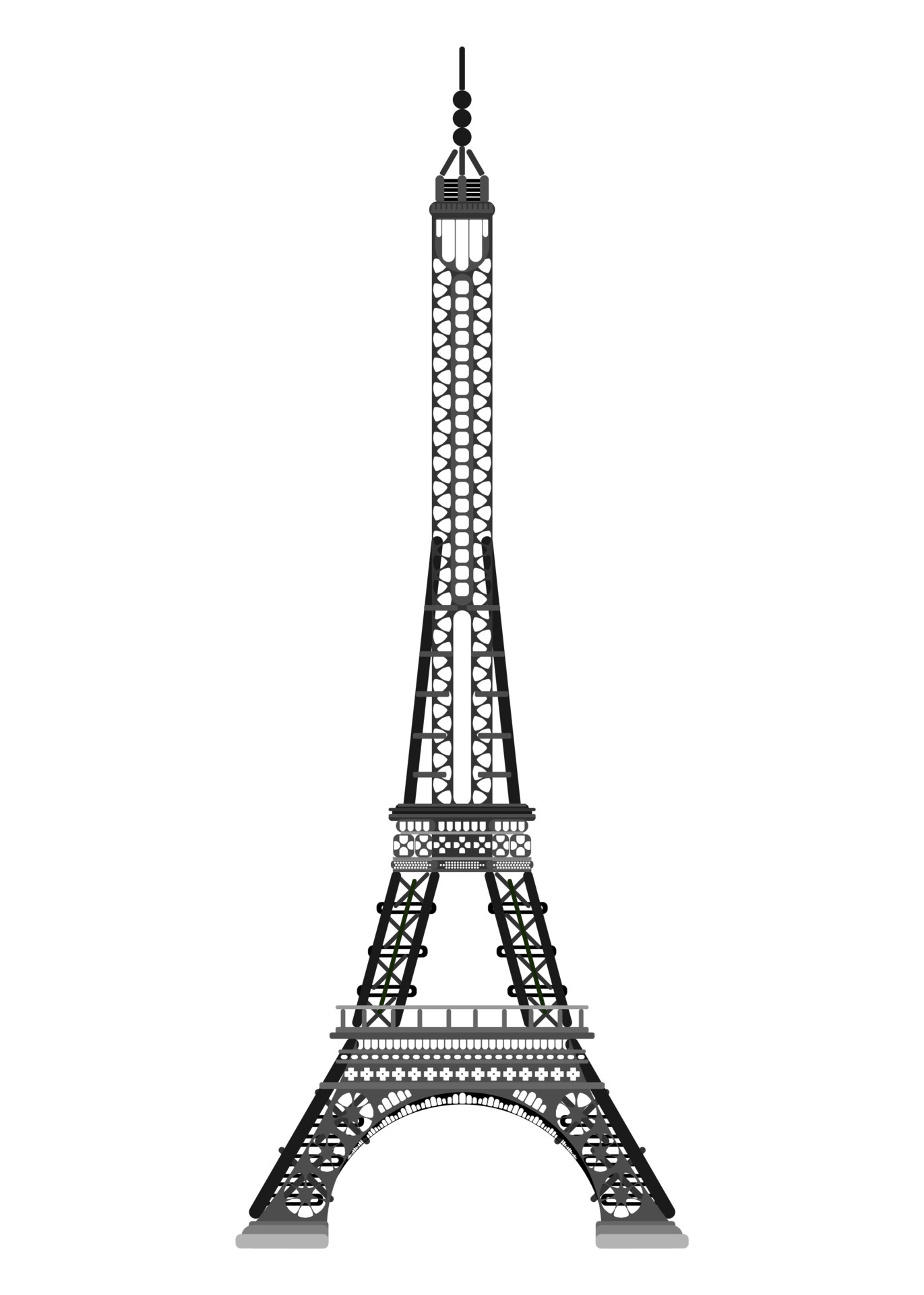 Detail Eiffel Tower Drawing Nomer 13