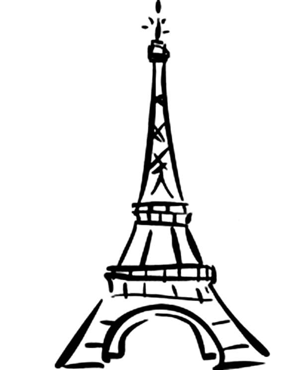 Detail Eiffel Tower Drawing Nomer 15