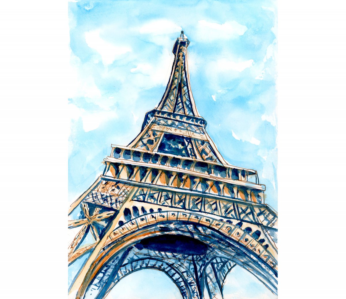 Detail Eiffel Tower Drawing Nomer 16