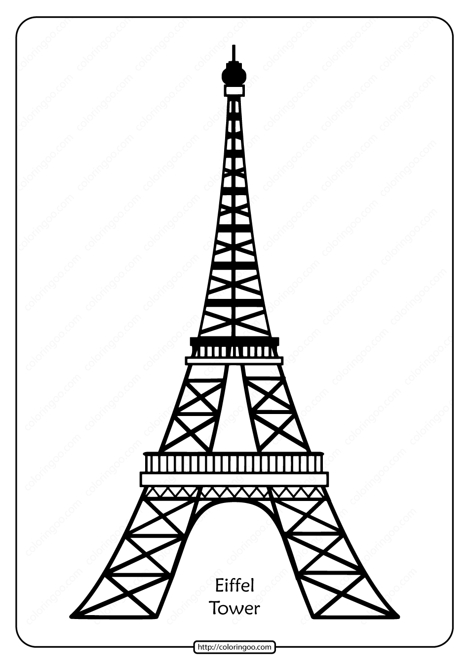 Detail Eiffel Tower Drawing Nomer 3