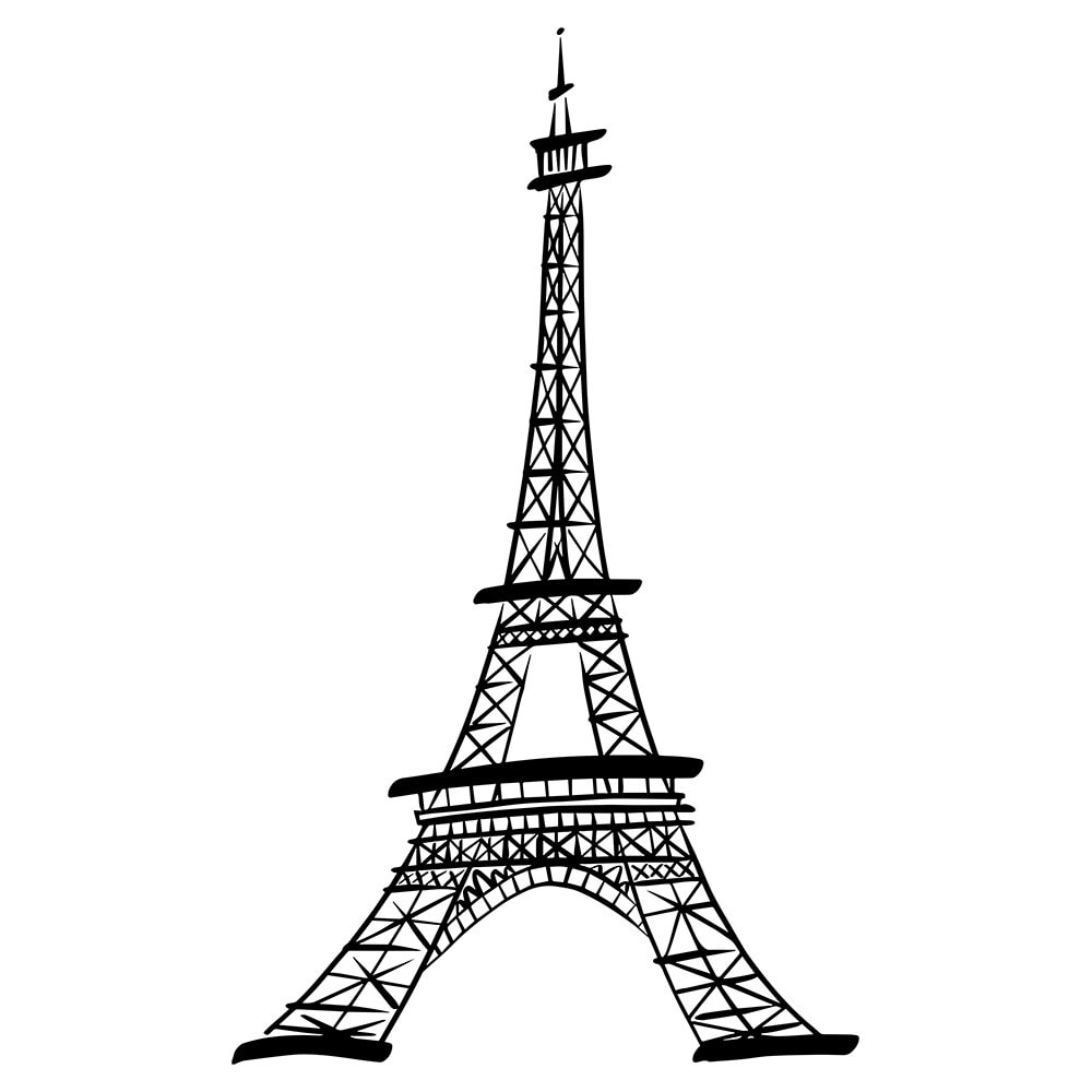 Detail Eiffel Tower Drawing Nomer 5