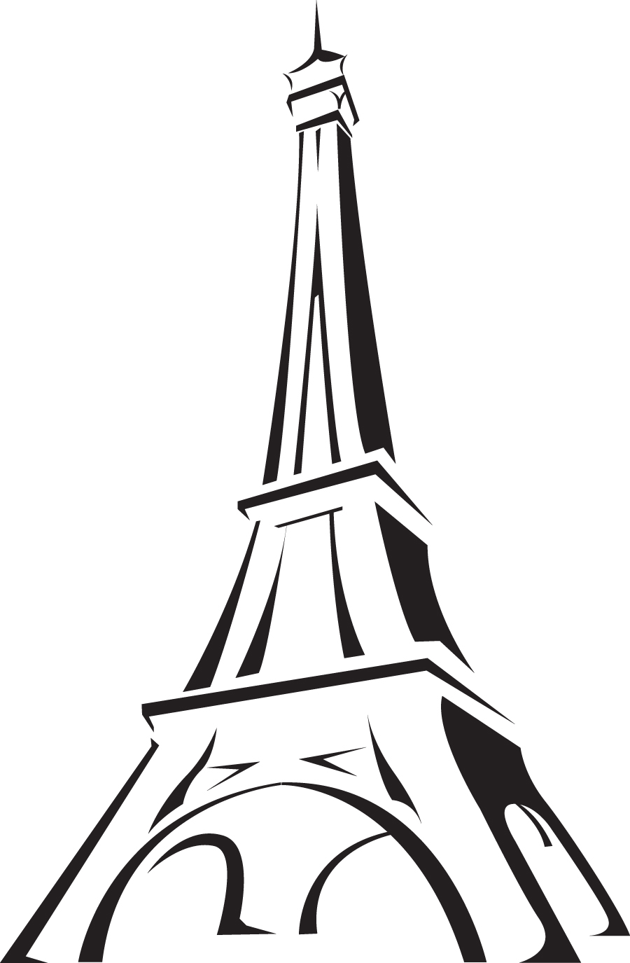 Detail Eiffel Tower Drawing Nomer 6