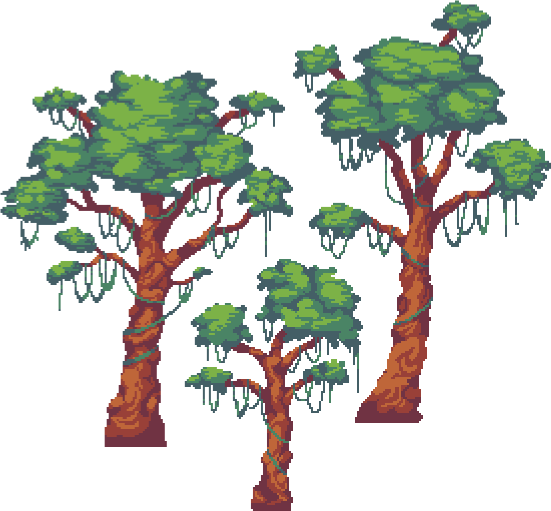 Detail Pixel Art Tree Nomer 24