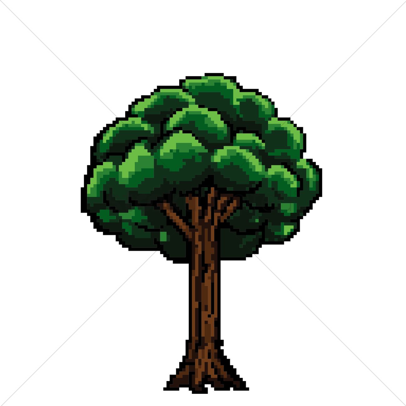 Detail Pixel Art Tree Nomer 4