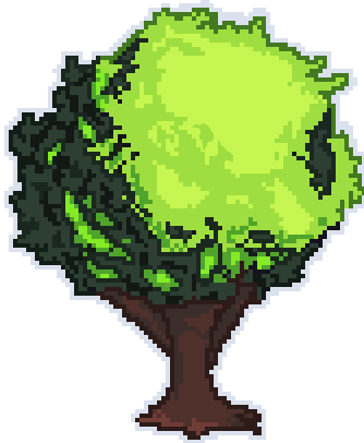 Detail Pixel Art Tree Nomer 9