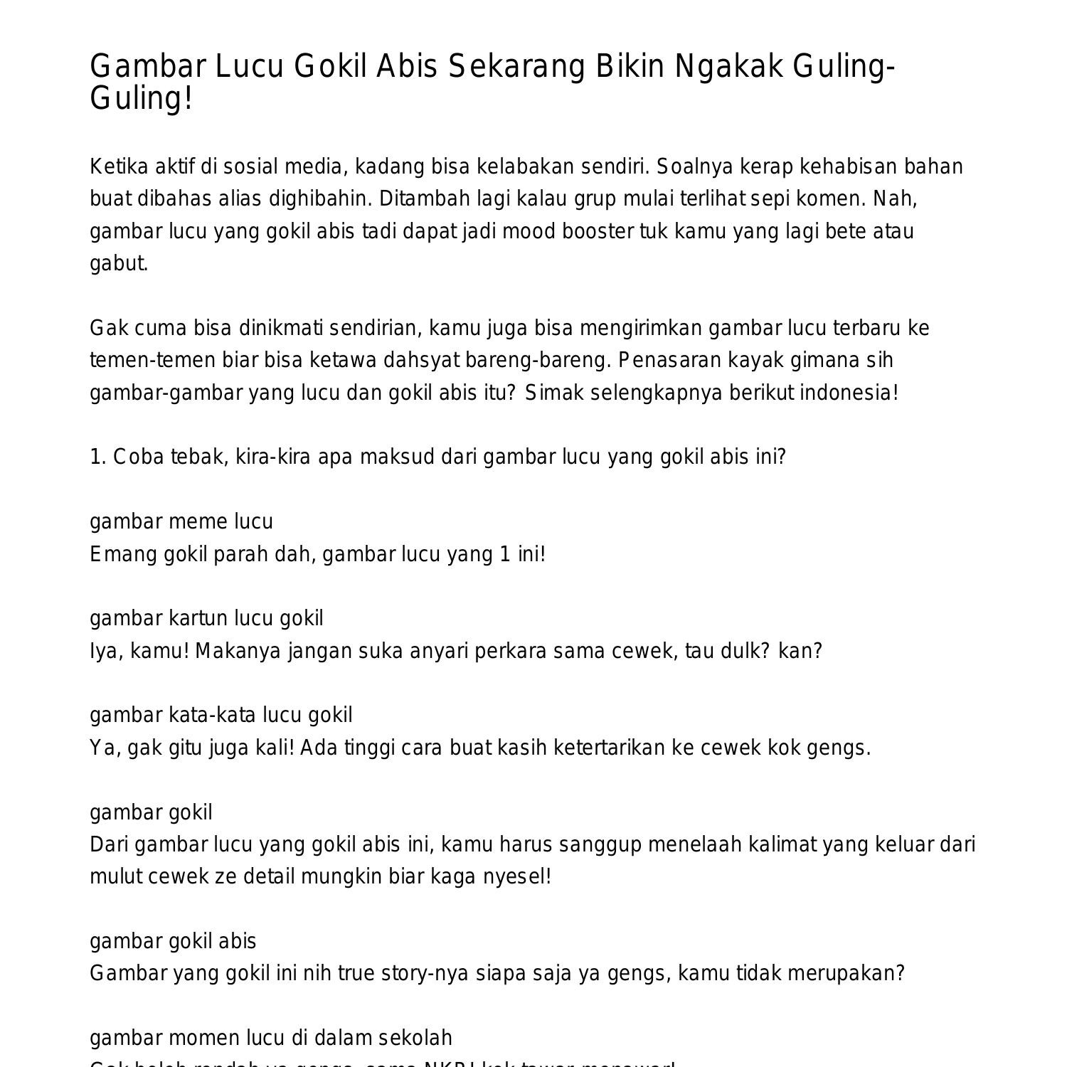 Detail Gambar Gambar Lucu Gokil Nomer 30