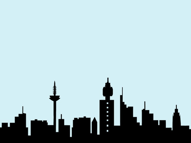 Frankfurt Skyline Silhouette - KibrisPDR