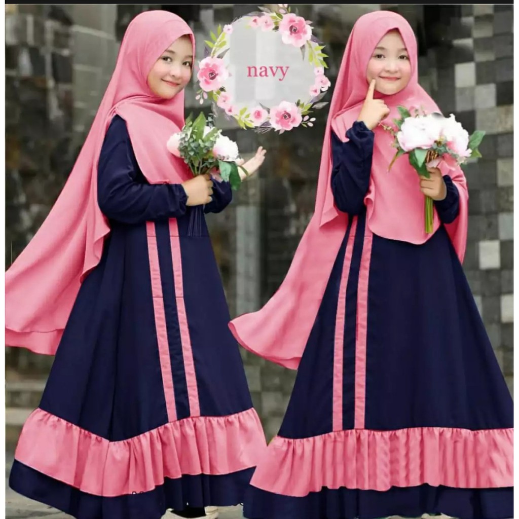 Detail Gambar Gamis Anak Perempuan Nomer 28